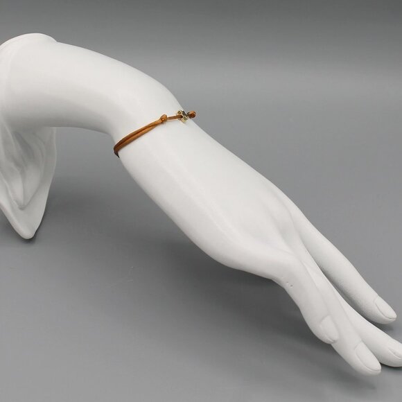 Jewelry star brown gold string bracelet adjustable fashion delicate brand new - Picture 6 of 7